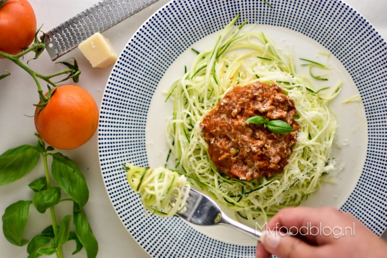 courgetti bolognese